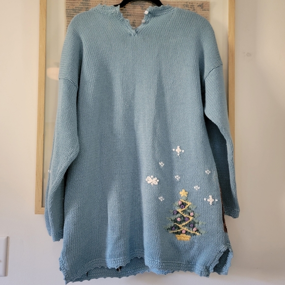 Vintage Ugly Santa Christmas Sweater Oversized Jumper - Picture 12 of 13